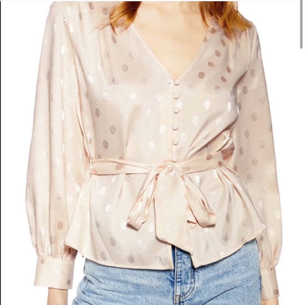 Topshop | Jacquard Belted Top